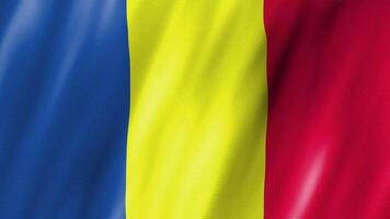 Waving animated flag of Romania. Animation of Waving flag of Romania Country video