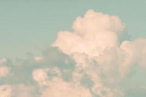 Sky and soft clouds with pastel color filter photo