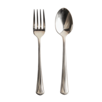 stainless steel fork and spoon set, perfect for dining and serving. Elegant design enhances any table setting. Ideal for everyday use or special occasions png