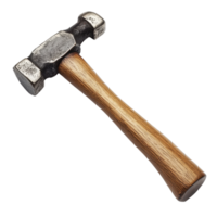 sturdy hammer with wooden handle and metal head, ideal for construction and DIY projects. Its durable design ensures effective use in various tasks png