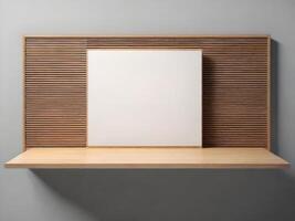 Wooden frame for background to add text or picture. photo