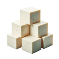 Cubes of tofu isolated on transparent background png