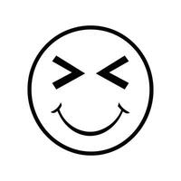 A smiley face with crossed eyes on a white background vector