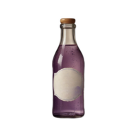 Glass jar syrup transitioning from a darker purple at the base to a lighter in transparent background png