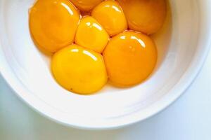 Double egg yolk in an egg photo