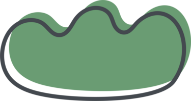 Irregular organic blob. Abstract round liquid form. Random fluid bubble and simple amoeba wavy splash. Green stain blot and curvy asymmetric stain png