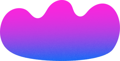 Abstract gradient shape. Colored fluid blob. Liquid neon gradation form. Organic neon irregular element. Bubble stain. Vibrant amoeba png