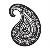 Paisley Silhouette Illustrations for DIY Projects vector