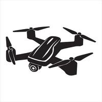Drone with Camera Silhouette vector