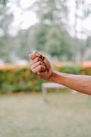 hand fingers displaying various symbols and number or gestures photo