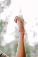hand fingers displaying various symbols and number or gestures photo