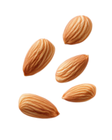 Plump whole almds gracefully floating in a serene png