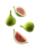 Floating figs backdrop highlight their delicate shapes and textures png