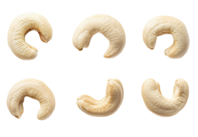 Artfully arranged raw cashew nuts capture the essence of healthy snacking in natural light png