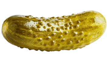 Close-up of a shiny pickle showcasing its fresh texture bright backdrop png