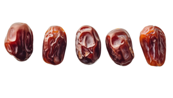 Dried dates arranged in a row for a fresh look png