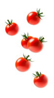 Fresh red tomatoes cascading in vibrant display png