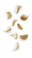 Cloves gracefully scattering in the air pristine png