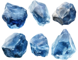 Ice rocks with blue hues for artistic display png