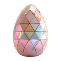 Geometric-patterned Easter egg displayed on a clean surface during the spring season png