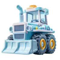 Frosted snow plow icon in a colorful, playful winter landscape png