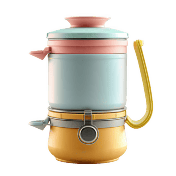 kompakt multifunktional Herd Kochen draußen im ein beschwingt Design mit bunt Schichten png