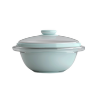 Elegant standing frosted glass dish in soft white ideal for serving and display png