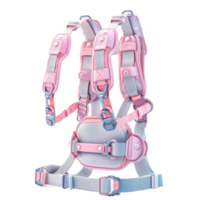 Safety harness for standing in frosted design with adjustable straps and padding png