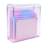 Frosted glass feedback box with colorful paper organized for efficient feedback collection png