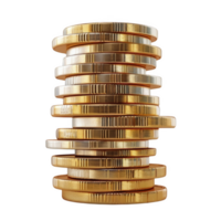 A stack of frosted glass coins in a vibrant arrangement for a modern display png