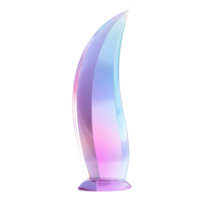 Elegant frosted glass sharpener with a unique curved design for your workspace decor png
