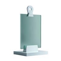 Frosted glass price tag holder with minimalist design for retail or display use png