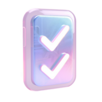 App icon featuring two frosted glass check marks set against a vibrant gradient background png