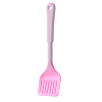 Stylish frosted glass spatula in pink displayed on a kitchen countertop png