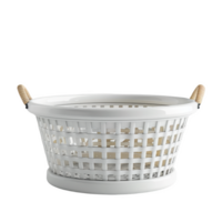 Frosted white basket design for stylish storage and organization in any home setting png