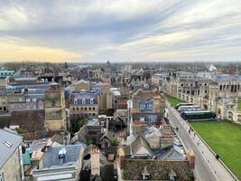The view from the top of the tower of the university of cambridge photo