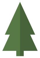 Christmas tree flat icon isolated on white background. vector