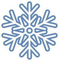 Blue snowflake flat icon isolated on white background. vector