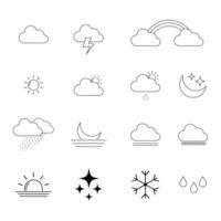 collection of weather icon set vector