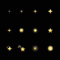 Different Types of Stars Icon set vector