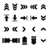 isolated on white background and arrow icon set vector