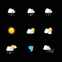 weather icon clouds design vector