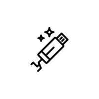 usb icon or logo design isolated sign symbol illustration. High quality black line style suitable for designers, web developers, displays and websites vector