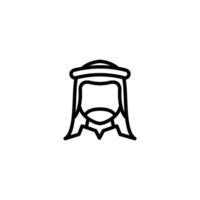 Muslim icon or logo design isolated sign symbol illustration. Islamic icons collection, high quality black line style suitable for designers, web developers, displays and websites vector
