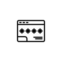 password icon or logo design isolated sign symbol illustration. password icons collection, high quality black line style suitable for designers, web developers, displays and websites vector