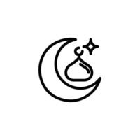islamic symbol icon or logo design isolated sign symbol illustration. High quality black line style suitable for designers, web developers, displays and websites vector