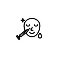facial filler icon or logo design isolated sign symbol illustration. High quality black line style suitable for designers, web developers, displays and websites vector