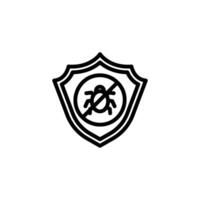 antivirus icon or logo design isolated sign symbol illustration. High quality black line style suitable for designers, web developers, displays and websites vector