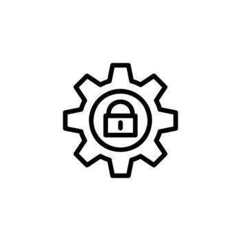 lock icon or logo design isolated sign symbol illustration. High quality black line style suitable for designers, web developers, displays and websites vector