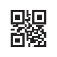 Qr code icon Thin line silhouette vector